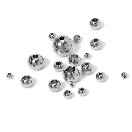 Rose Gold Edelstahl Spacer Perlen für Schmuck DIY, 100 Stück