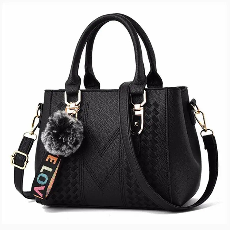 Elegante Damen Messenger Bag mit Stickerei - Haarball – weich, vielseitig - sicher Verschlossen
