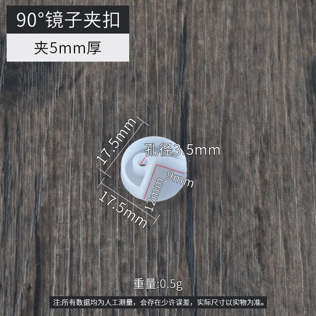 20x Transparente Kunststoff Glas Retainer Clips mit Schrauben für Möbel