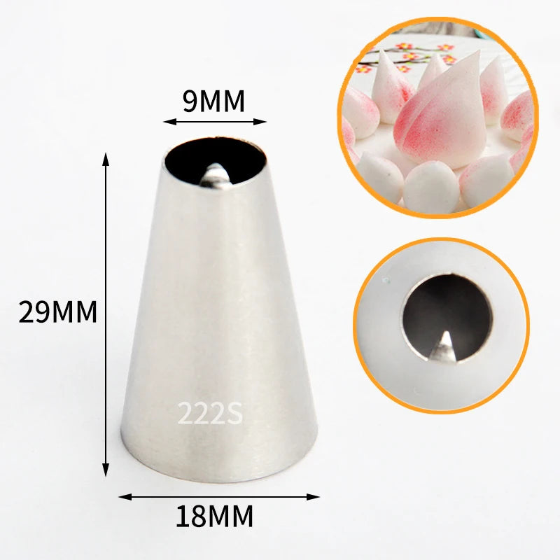 Edelstahl Kuchen-Deko Spitze 222S – Profi Fondant Spritztülle