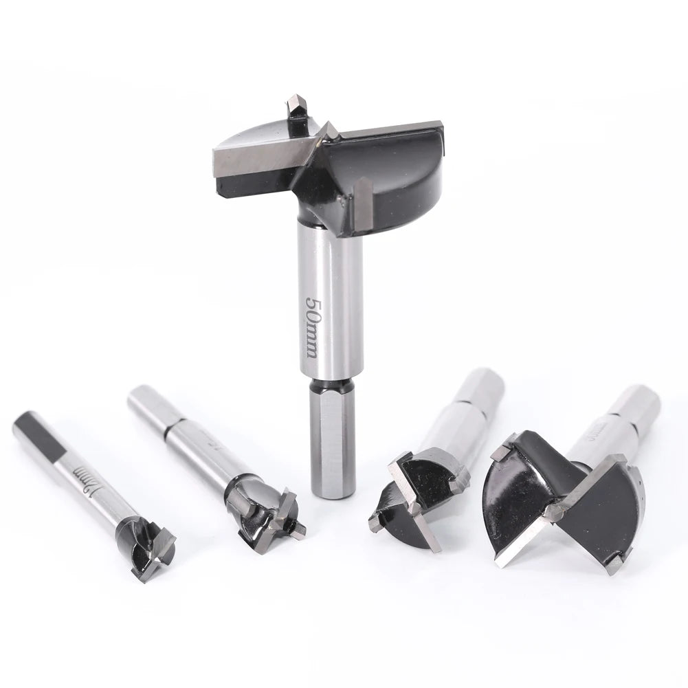 Lochbohrer Set 12-53 mm mit dreieckigem Griff für Holzbearbeitung