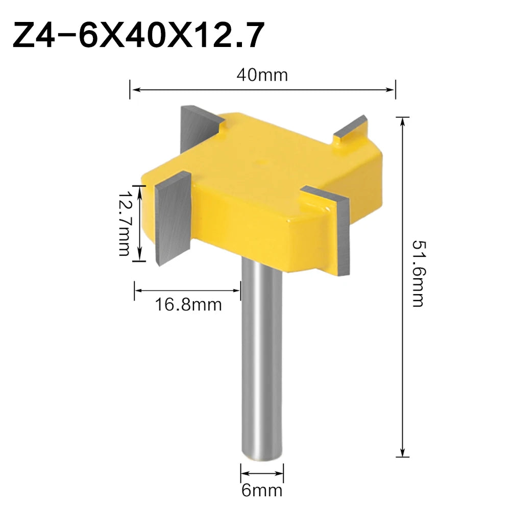 4 Rand Schlitzen Cutter Holz-Fräser in 6mm 8mm 12mm Schaftgrößen