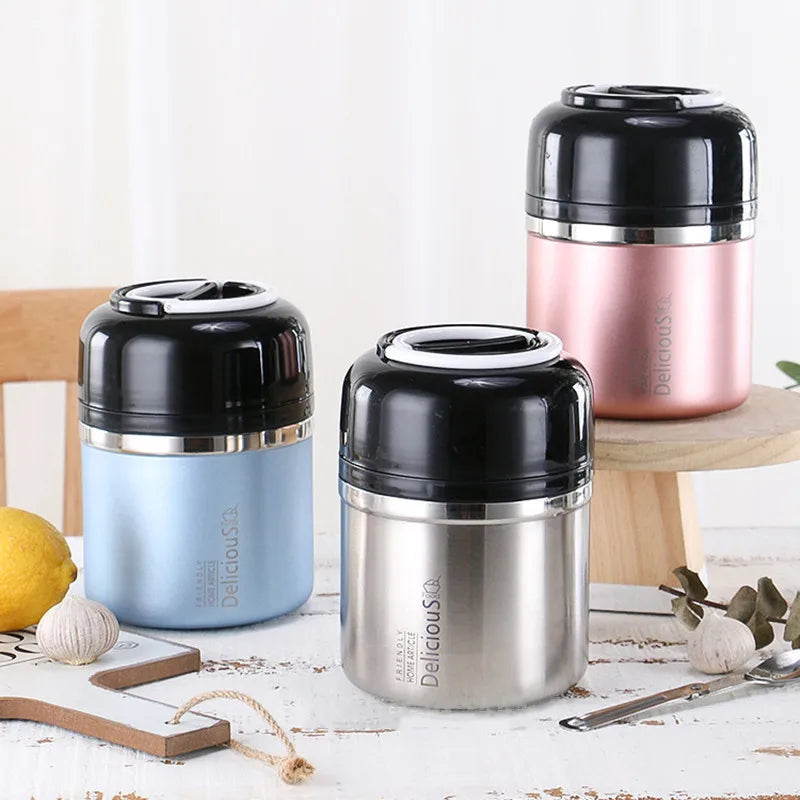 Edelstahl Thermo-Lunchbox mit langer Isolierung für Büro und Schule