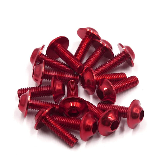 M6x20 mm Sechskantschrauben rote Verkleidungsschrauben Motorrad Roller