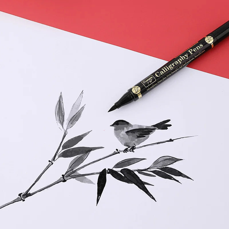 Kalligraphiestifte Set mit feiner und Pinselspitze für Kunst - Journaling
