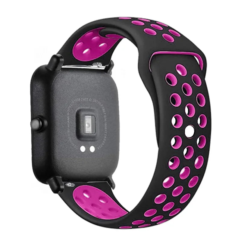 Sportliches 22mm Silikon Armband für Xiaomi Redmi Uhren Aktiv-Style
