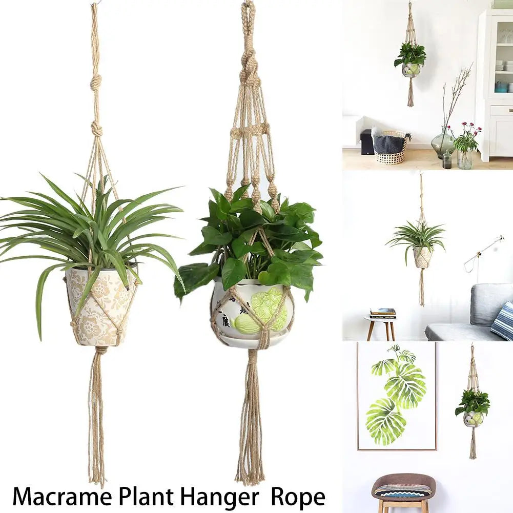 Handgemachter Makramee Blume Topf Aufhänger für Wand- und Gartendeko