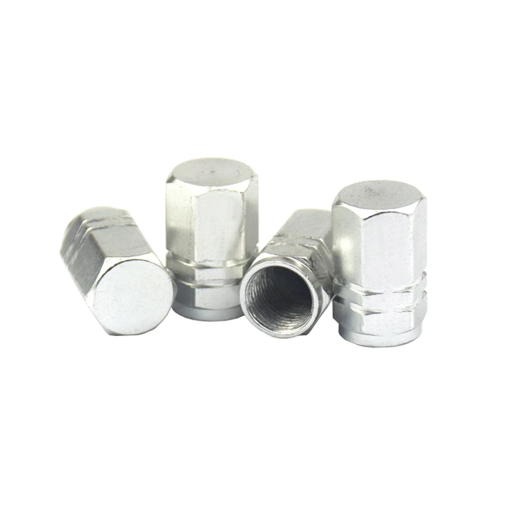 Aluminium Ventilkappen 4er Set 16 mm x 10 mm Schutz für Reifen
