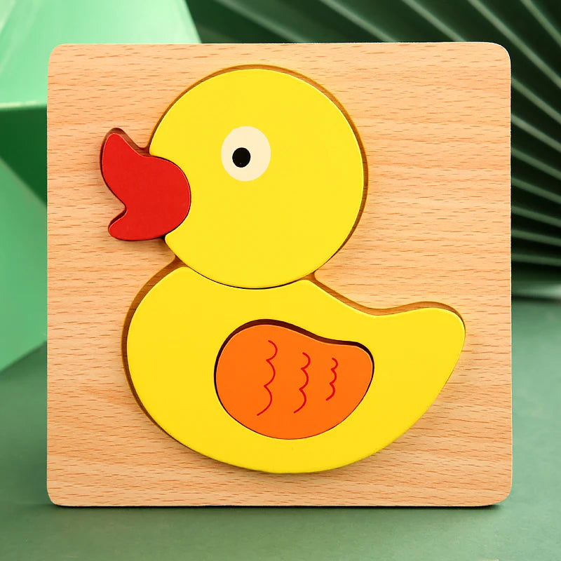 3D Holz Puzzle Baby Tierverkehr fördert frühes Lernen ab 3 Jahren