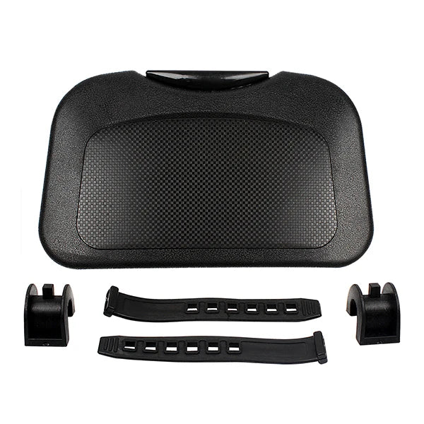 Multifunktionaler Auto Mini Schreibtisch mit Getränkehalter, klappbar, schwarz/beige