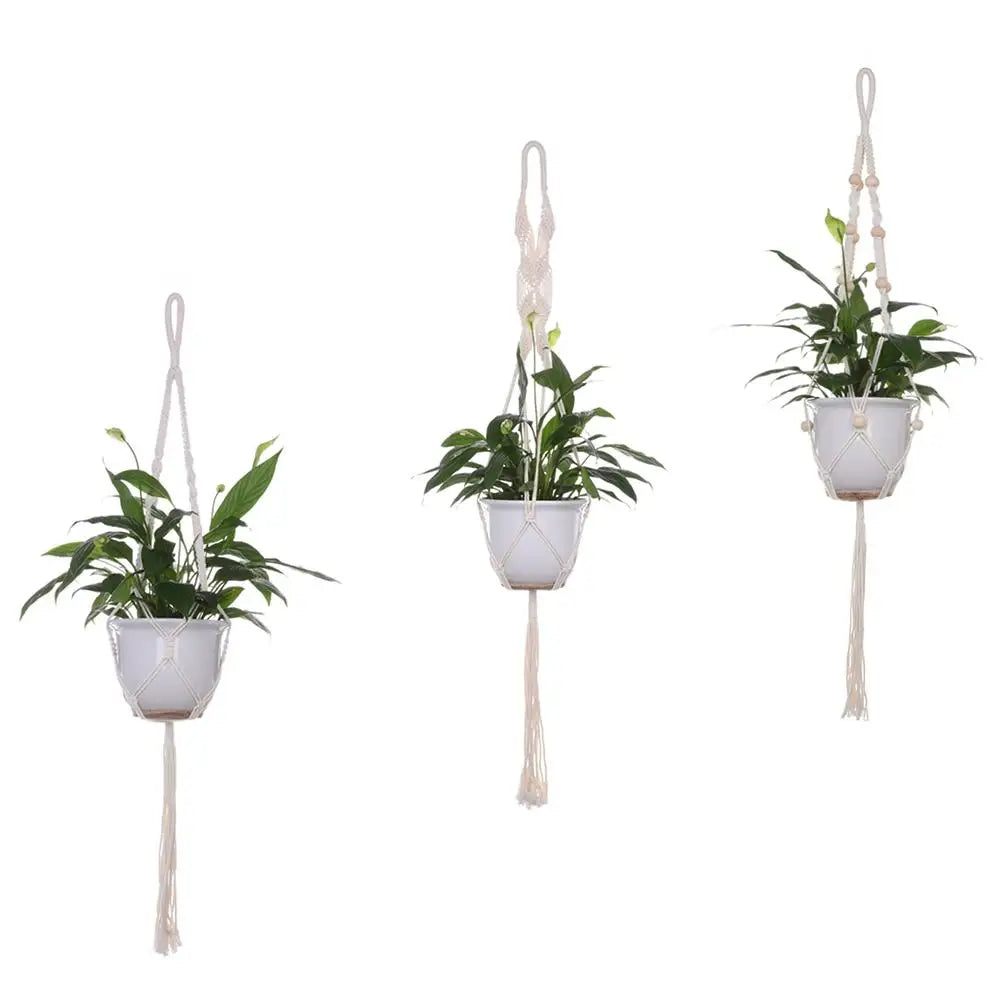 Handgemachter Makramee Blume Topf Aufhänger für Wand- und Gartendeko