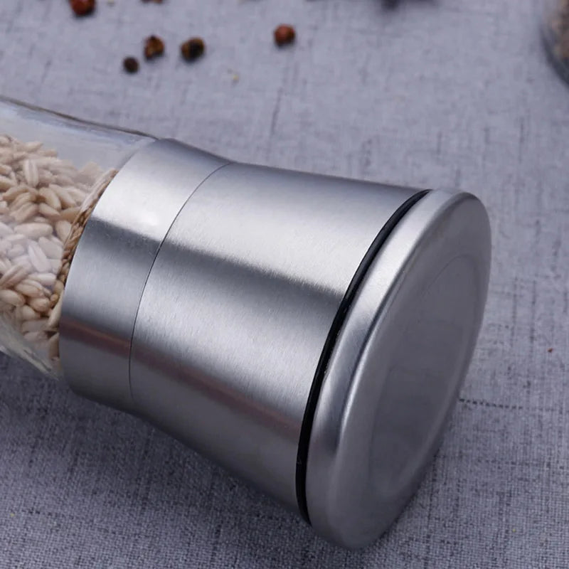 Robuste Edelstahl Salz- - Pfeffermühle mit verstellbarem Mahlwerk – Nachfüllbar