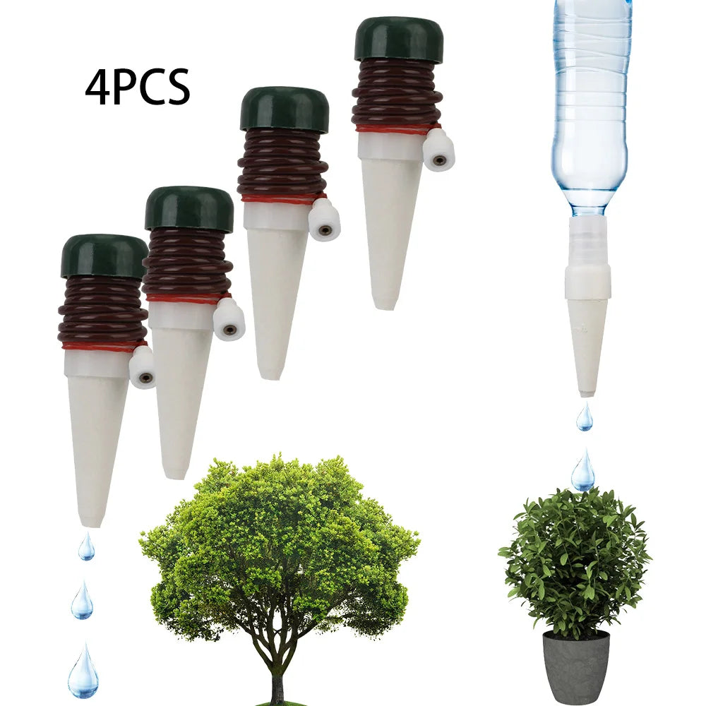 4er Set automatische Bewässerungs-Spikes für Topfpflanzen - Garten Urlaub