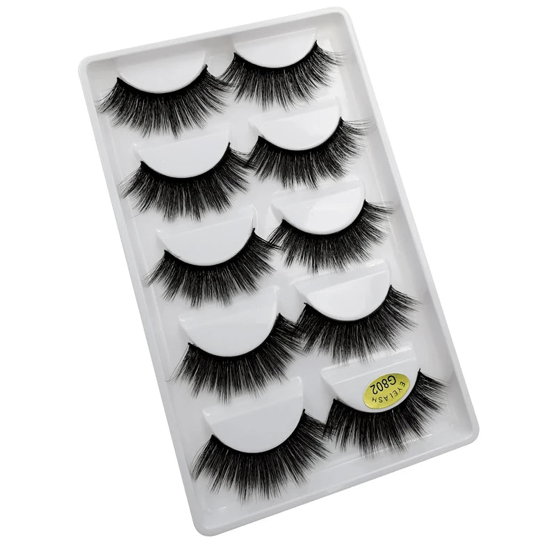 Natürliche 3D Nerz Wimpern – 3/5 Paar Flauschige, lange, wiederverwendbare Vollstreifen