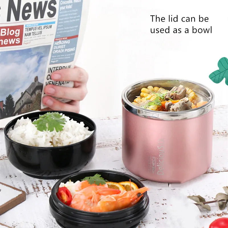 Edelstahl Thermo-Lunchbox mit langer Isolierung für Büro und Schule