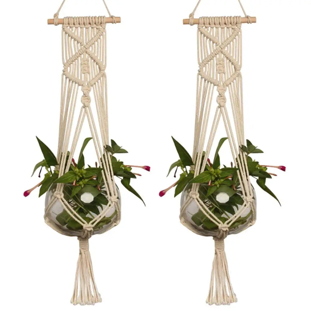 Handgemachter Makramee Blume Topf Aufhänger für Wand- und Gartendeko