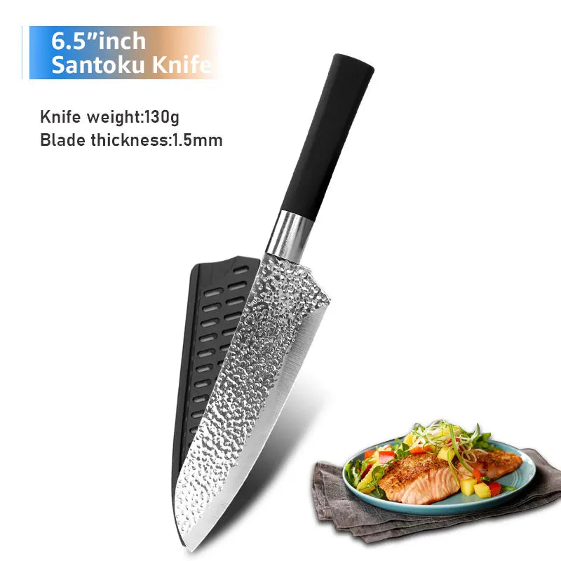 Küchenmesser Chef 7CR17 440C Edelstahl Antihaftklinge Brotschneider Utility Santoku Set