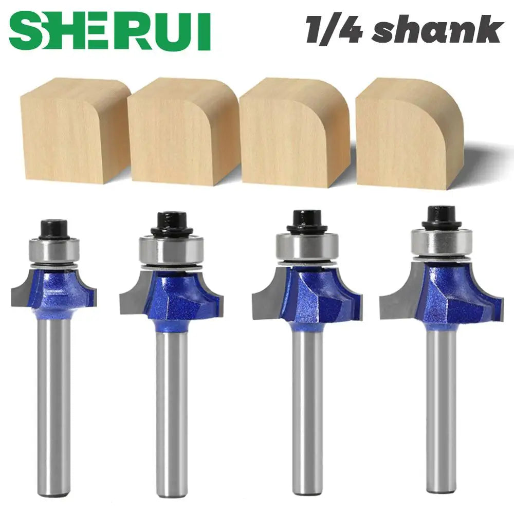 1/4 Schaft Runde Ecke Router Bit mit Lager für Holzbearbeitung