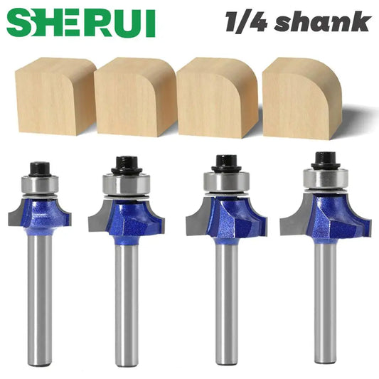 1/4 Schaft Runde Ecke Router Bit mit Lager für Holzbearbeitung
