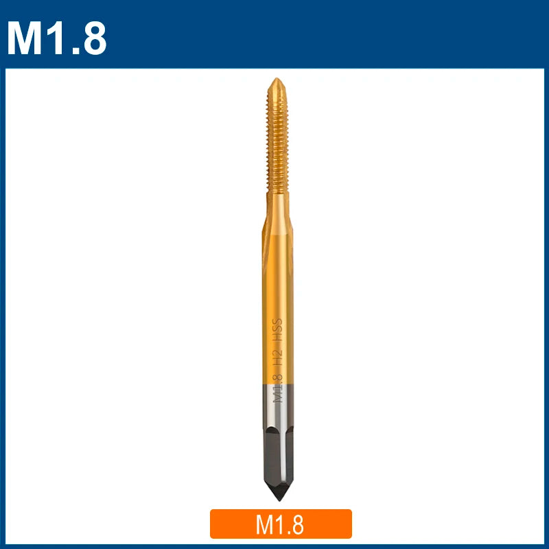 HSS Gewindebohrer Set M1-M1,8 Titanbeschichtet für Metallbearbeitung