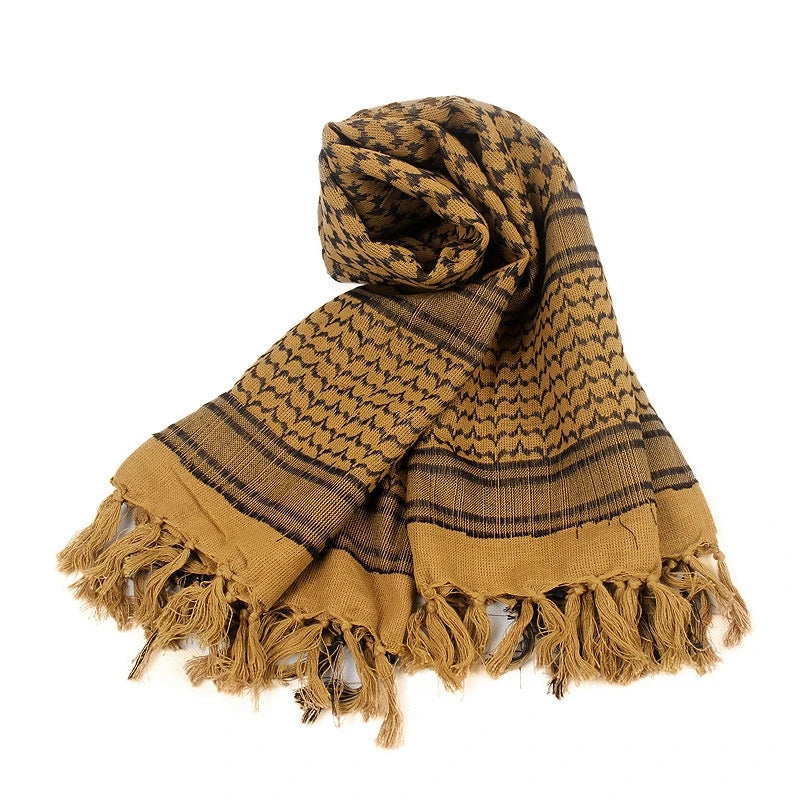 Taktischer Keffiyeh Shemagh Schal aus Baumwolle für Kopf und Hals
