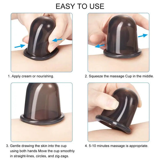 Silikon Vakuum Schröpfgläser für effektive Gesichts- und Körpermassage