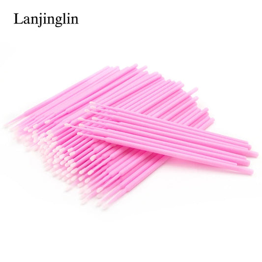 Präzise Mikrobürsten 100er Set – Bunte Nylongriffe für Make-up - Wimpern