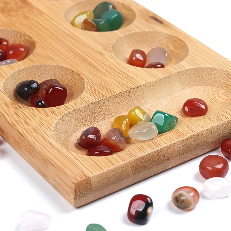 Mancala Holzspiel Klappbrett Klassisches Strategiespiel ab 7 Jahre