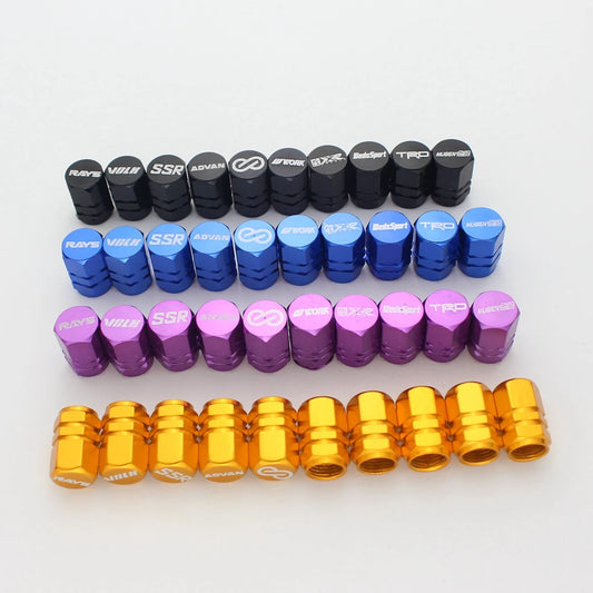 4er Set Aluminium Ventilkappen Autoreifen Felgen Staubschutz Zubehör