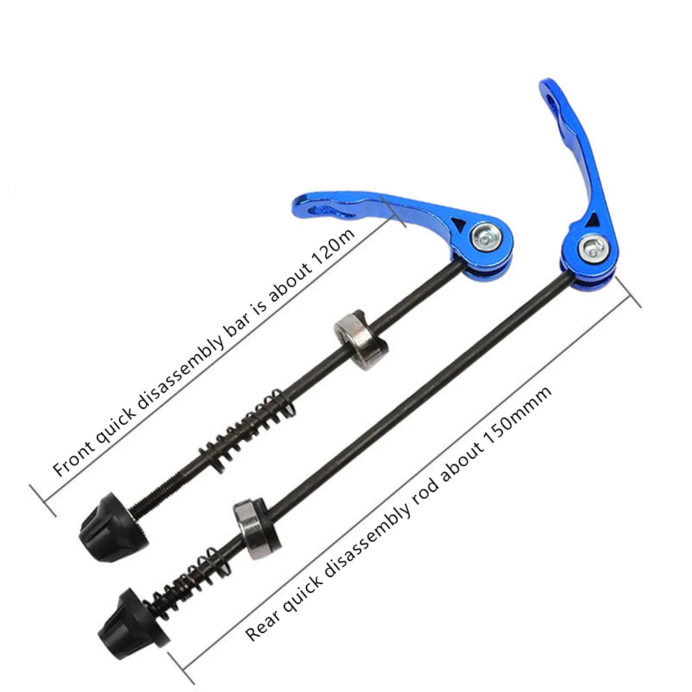 Robuste Quick Release Achsen Set 120/150mm MTB - Rennrad, farbig - leicht