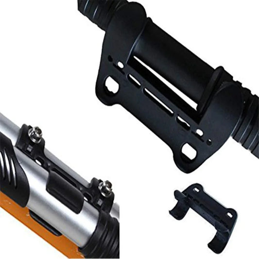 Sicherer - kompakter MTB Pumpehalter in Schwarz – Rahmenmontage, universell passend