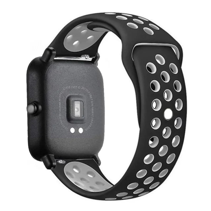 Sportliches 22mm Silikon Armband für Xiaomi Redmi Uhren Aktiv-Style