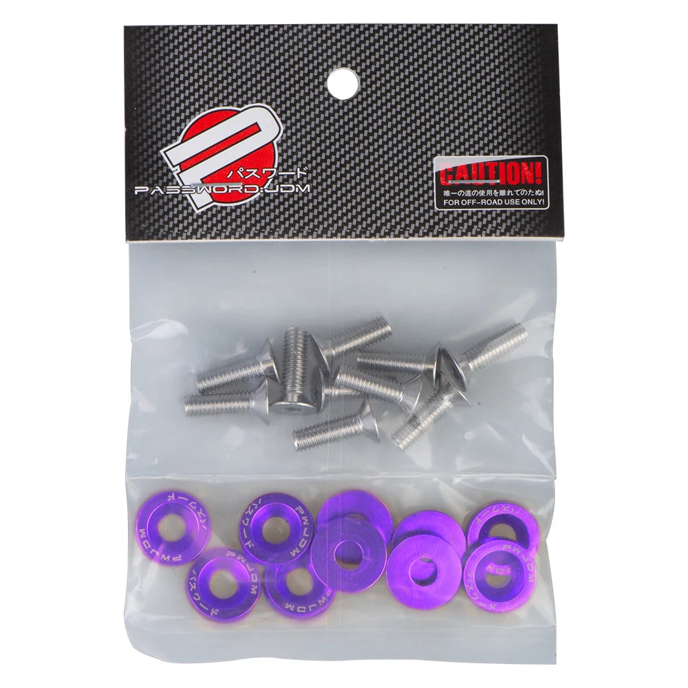 10x M6 Universal Schrauben Set für Auto Styling Kotflügel - Kennzeichen
