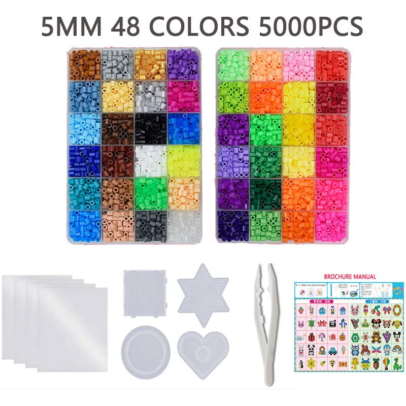 Hama Perlen Box Set 24 72 Farben Pädagogisches Kinder DIY Puzzle