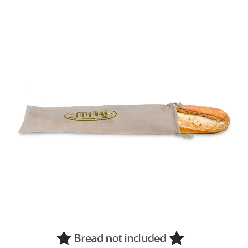 Natürlicher Leinen-Brotbeutel mit Kordelzug für lange Frische und Vielseitigkeit