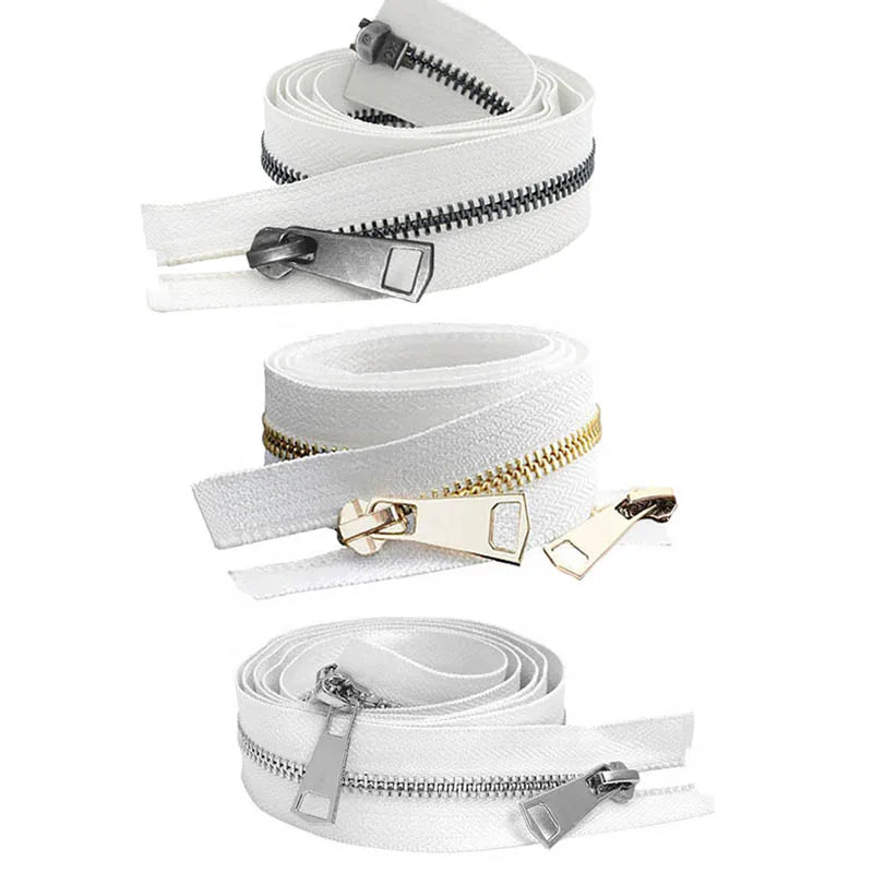 Bunte Metallreißverschlüsse mit Doppel-Schiebern, offen, 20-80 cm-Yabubest - Home & More