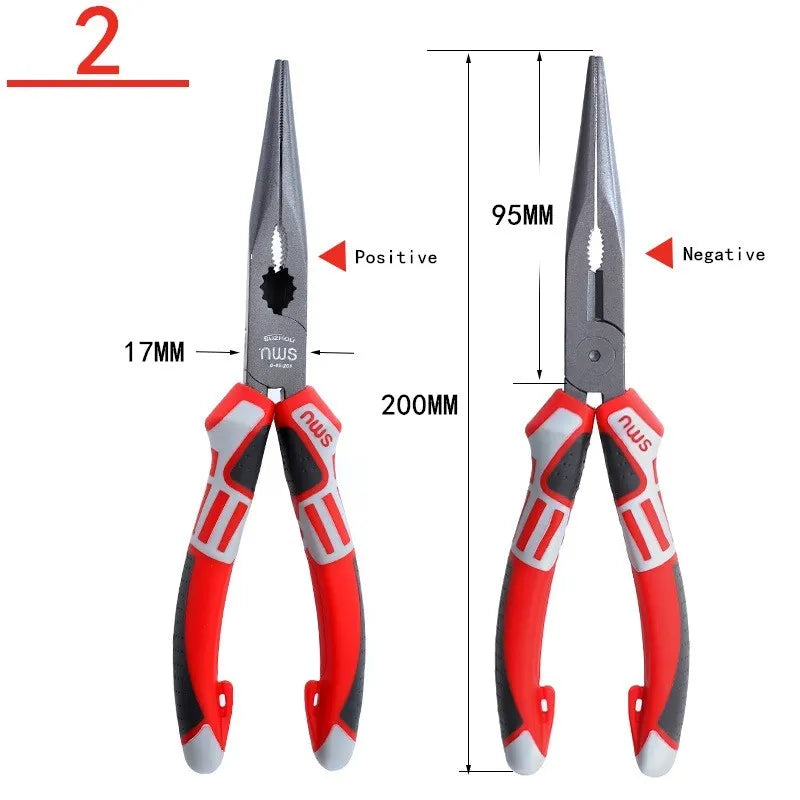 Multifunktionale Elektrikerzange 6''-8'' aus Chrom Vanadium – Schneiden - Crimpen meistern