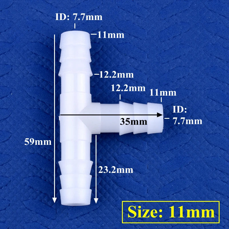 Lebensmittelechte weiße PE T-Stecker 4-13mm – robust - vielseitig 5-200 Stück