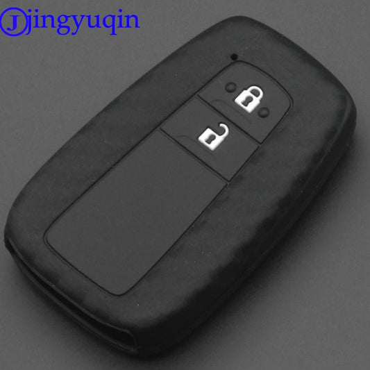 2 Tasten Silikon Schlüsselhülle mit Carbon-Optik für Toyota Modelle