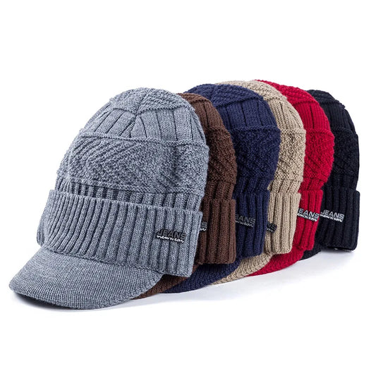 Warmer Unisex Winter Beanie mit Pelz Futter für kalte Outdoor-Tage