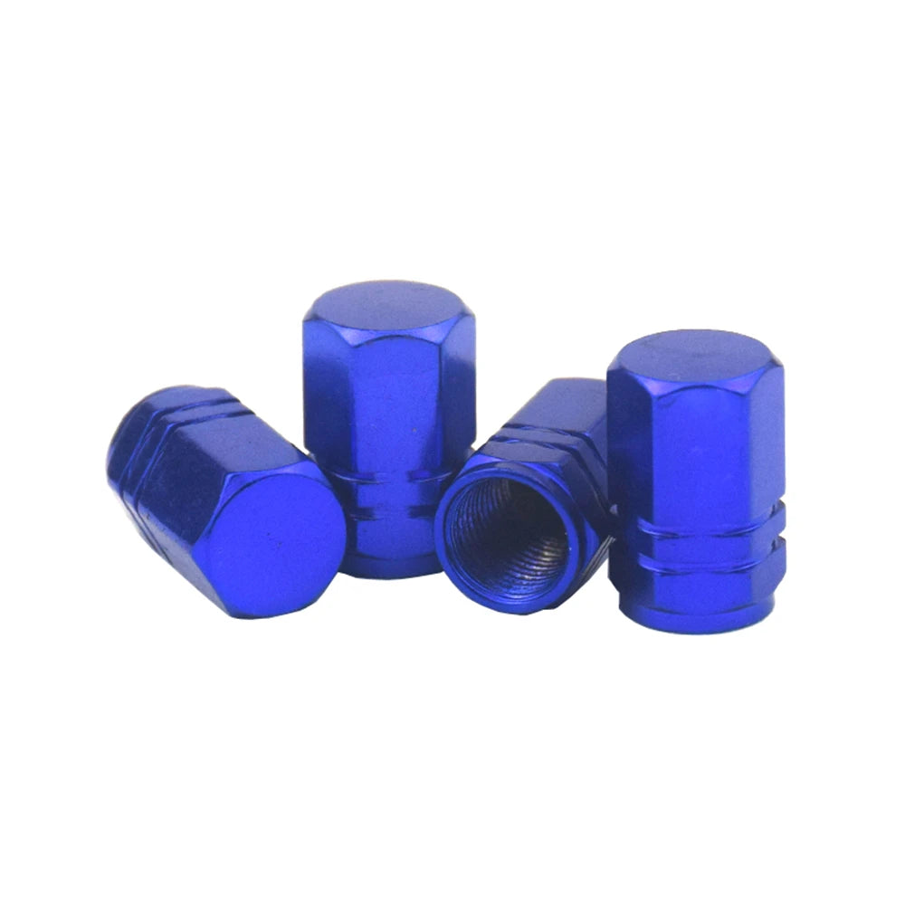 Aluminium Ventilkappen 4er Set 16 mm x 10 mm Schutz für Reifen