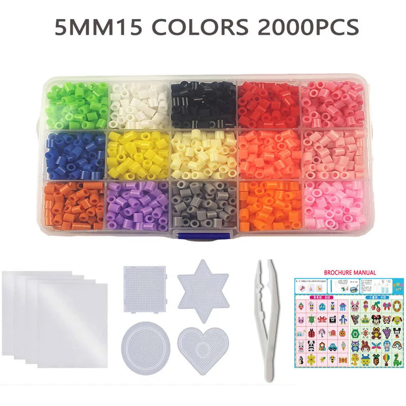 Hama Perlen Box Set 24 72 Farben Pädagogisches Kinder DIY Puzzle