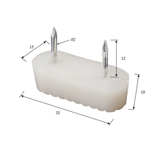 20-teiliges Set weiße Kunststoff-Doppelnägel für Möbel - Schreibtisch