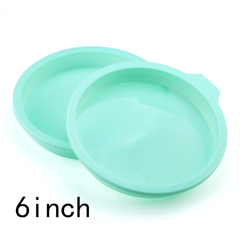 Silikon Kuchenform Set 4 6 8 Zoll Runde Backformen für Mehrschicht Kuchen
