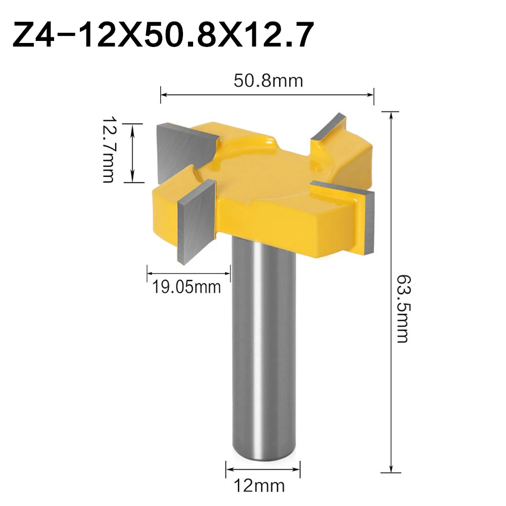 4 Rand Schlitzen Cutter Holz-Fräser in 6mm 8mm 12mm Schaftgrößen