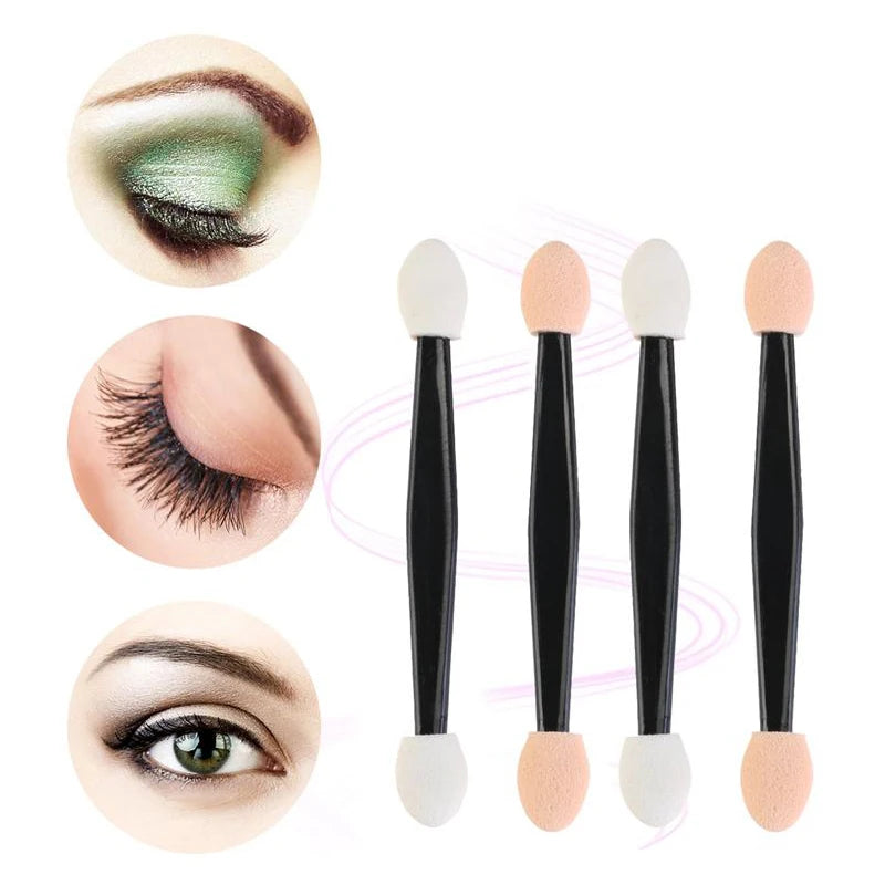 Präzise Make-up Kontrolle: Einweg Lidschatten Pinsel Set 5-100 Stück, dualseitig