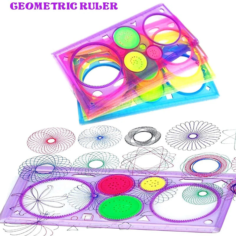 Kreatives Spirograph Set für Kinder – Geometrie-Malvorlagen aus ABS, ab 3 Jahren