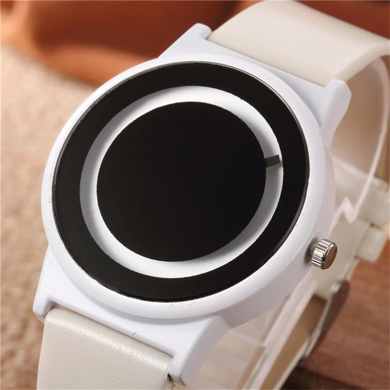 Stilvolle Unisex Sportuhr Quarzwerk Lederband | Mode Armbanduhr Elegant