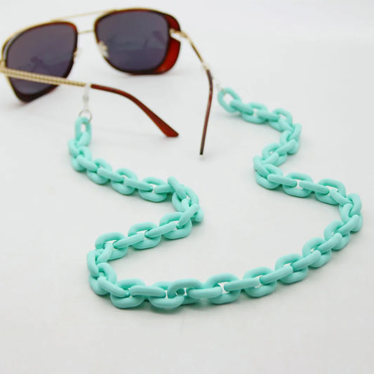 Bunte Acryl Sonnenbrille Kette mit Silikon und Zinklegierung