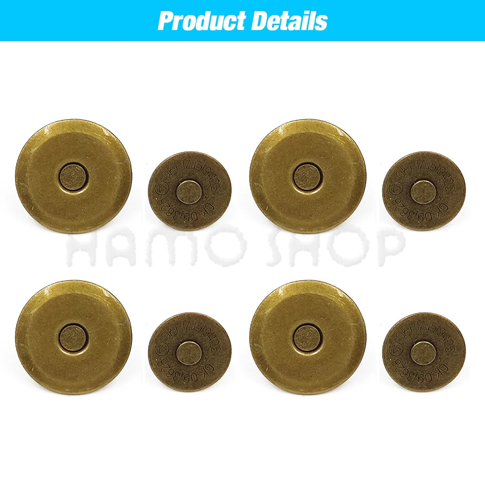 Magnetische Metall Druckknopfverschlüsse 16-20mm für Nähen - Basteln